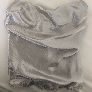 Silver Silky Corset/ Tags still on Victoria Secret